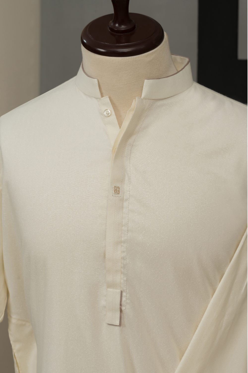 Cream Ayudia Blended Qameez Shalwar Fabric