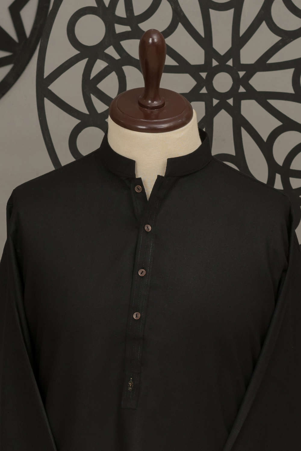 Black Ayudia Blended Qameez Shalwar Fabric