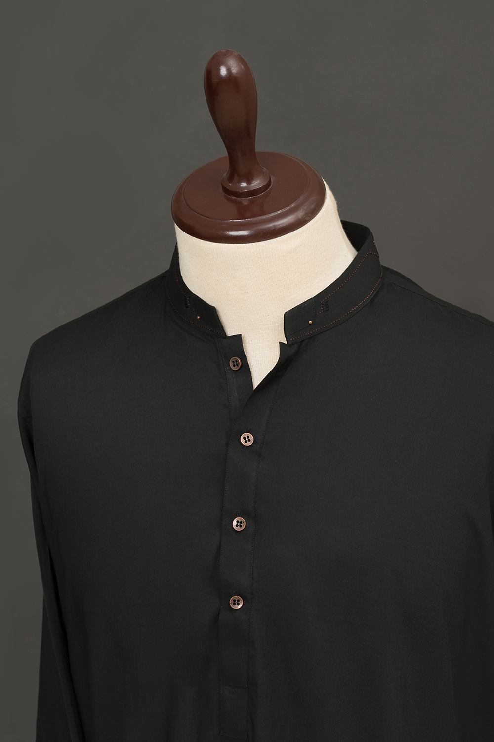 Black Blended Qameez Shalwar Fabric