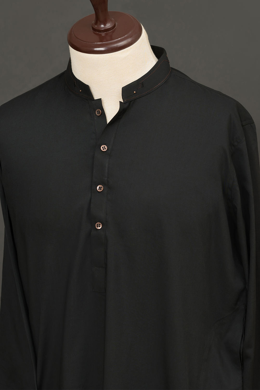 Black Blended Qameez Shalwar Fabric