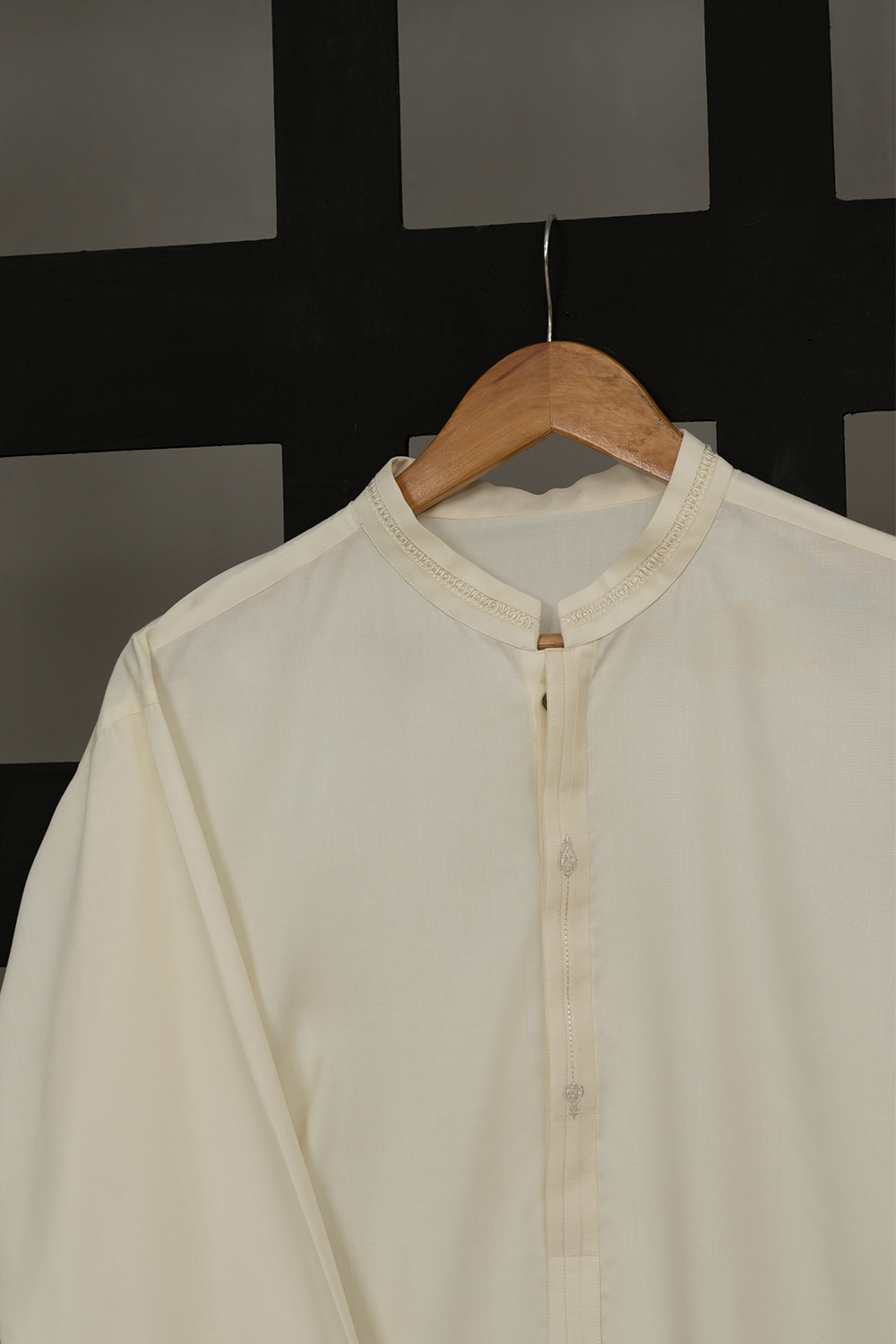 Cream Modal Blended Qameez Shalwar Fabric